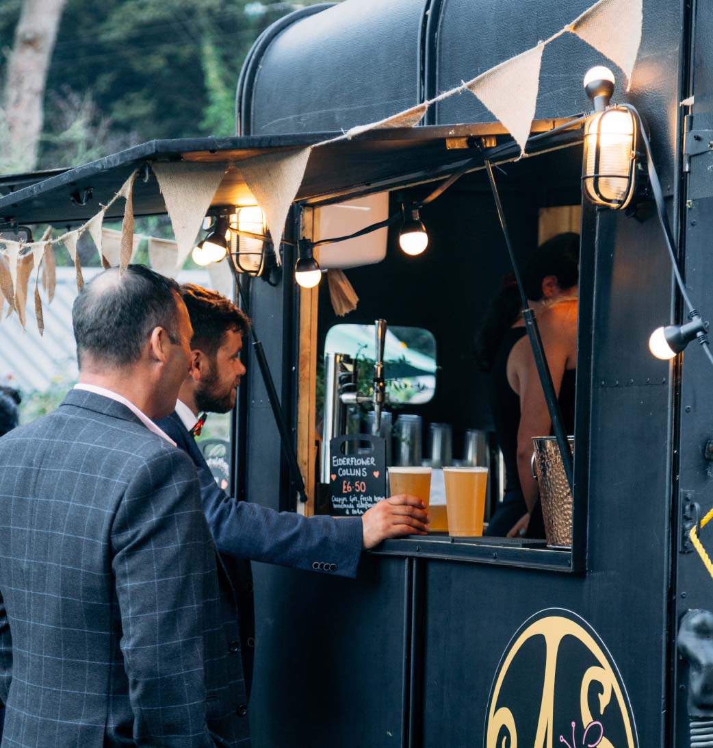 Mabel is our horsebox bar and kitchen is a bespoke event and wedding bar
